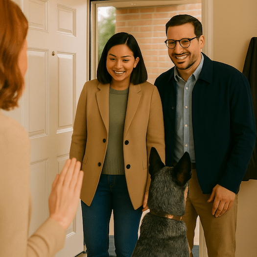 DOG GREETING GUESTS NICELY 525